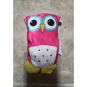 National Prize & Toys Pink White Owl Plush 6" 2021 Stuffed Toy Animal Big Eyes